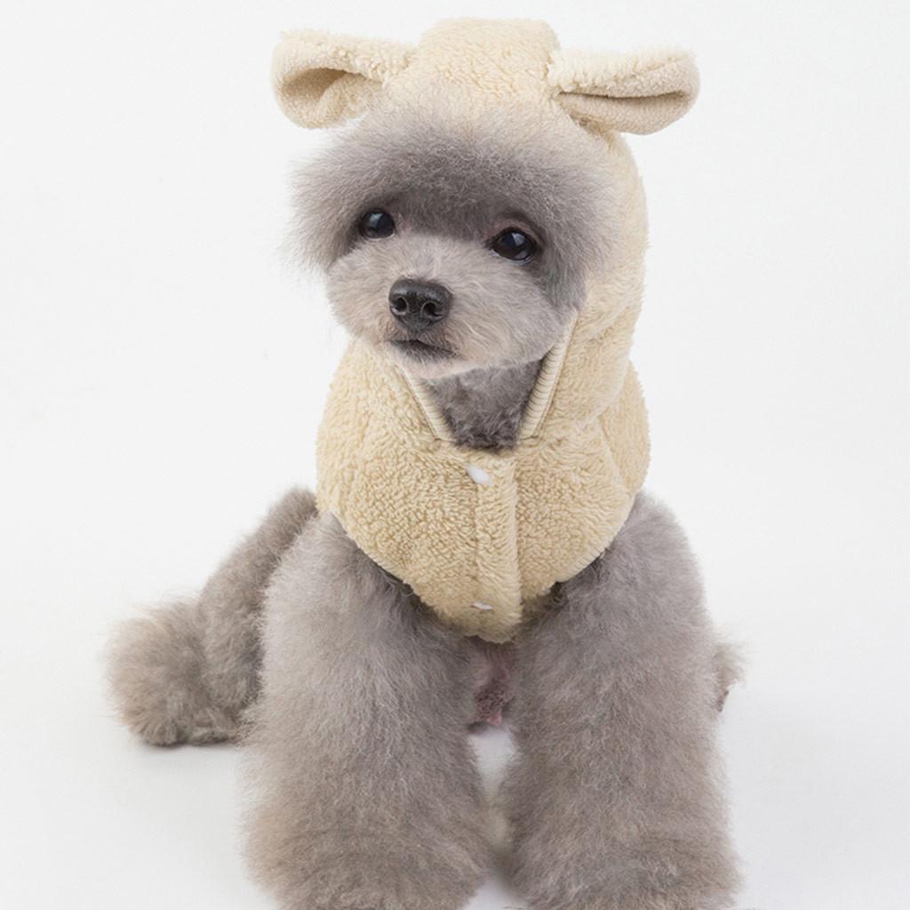 Pet Dog Shirt Bear Ear Puppy Sweatshirt Coat Warm Clothes Coat