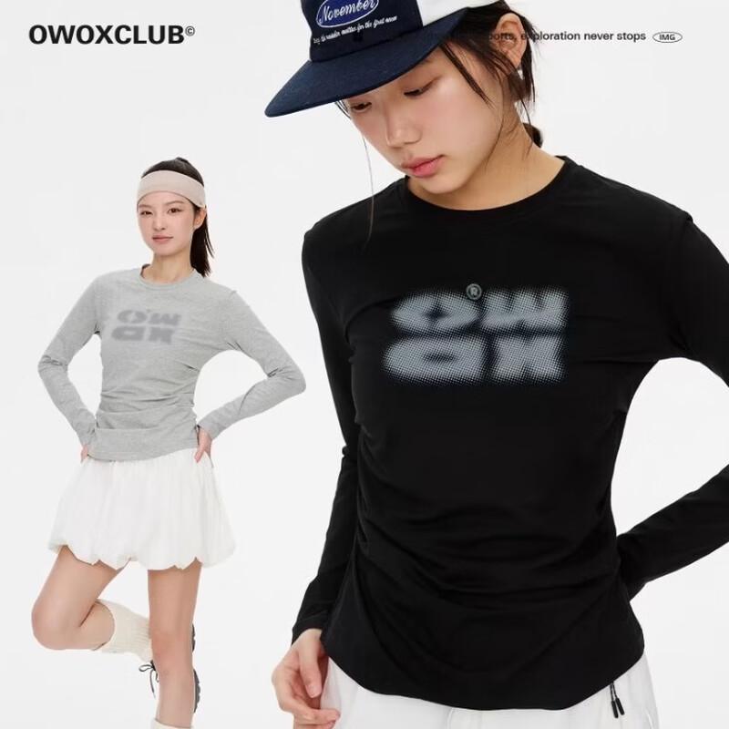 OWOX Modal Slim-fit Pleated Long Sleeve T-Shirt for Women