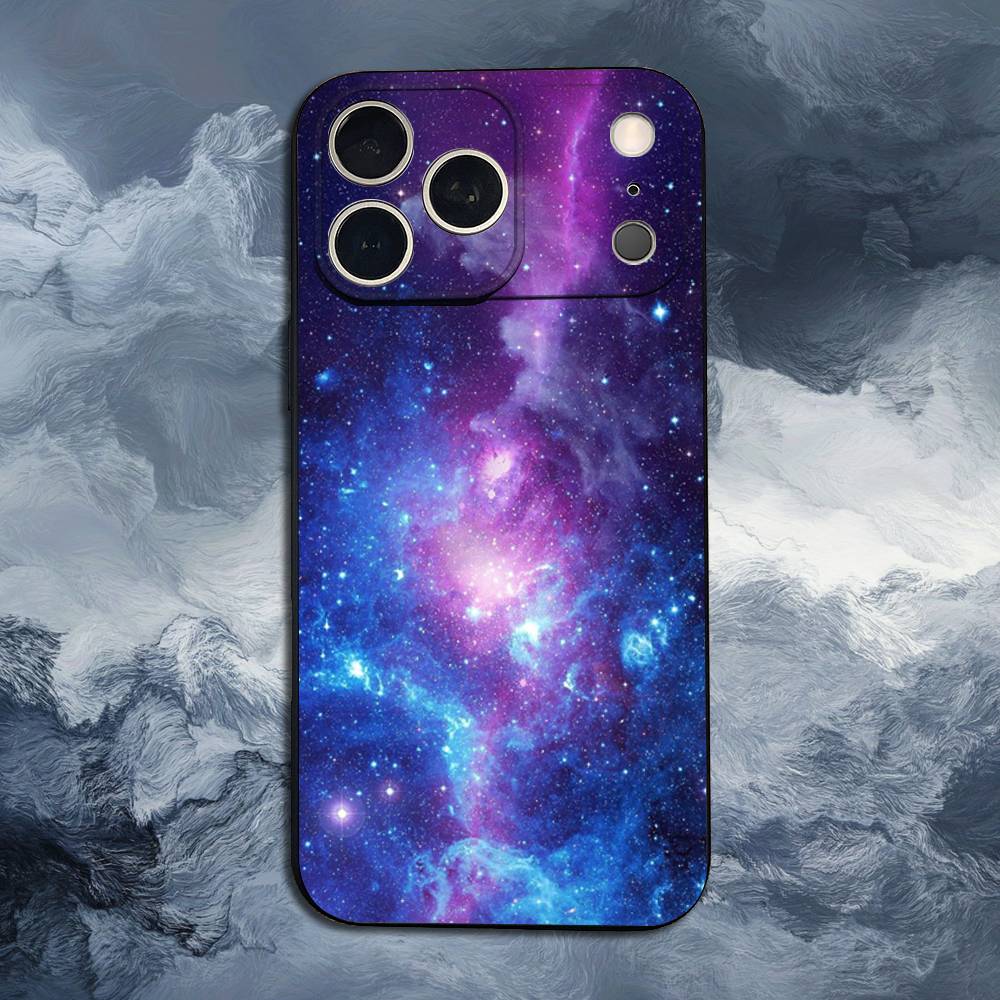 Space For Galaxy Universe For iPhone 13,16,11,14,17,12,15,Plus,Pro Max,XS,X,XR,SE,Mini,8,7,Phone Case Soft Silicone Black