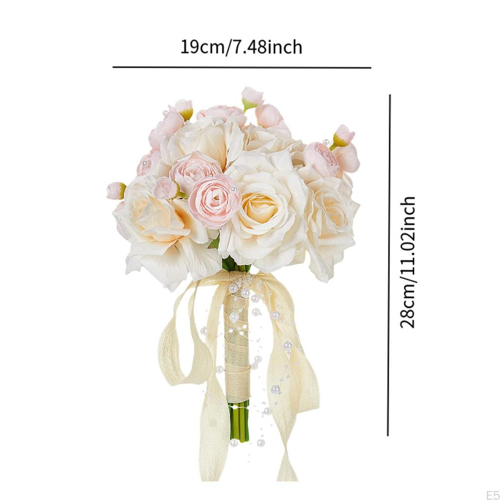 Künstlicher Rosenblumenstrauß für Hochzeit und Brautparty