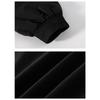 Mens Solid Black Stand Collar Zip Up Bomber Jacket