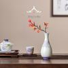 Elegant Jade Porcelain Vase - Hand-Painted Ceramic for Tea Ceremony, Flower Arrangement, and Home Decor with Gift Box Packaging