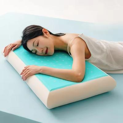 1 peça Travesseiro de Espuma Viscoelástica com Reação Lenta e Efeito Refrescante Travesseiro Ortopédico de Suporte para o Pescoço para Dormir Design Ergonômico