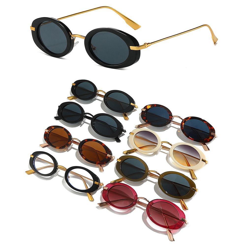 Retro Oval Sunglasses Uv Protection Driving Small Frame Sunglasses Trendy Fashion Beachwear Women Sunglasses For Women & Men