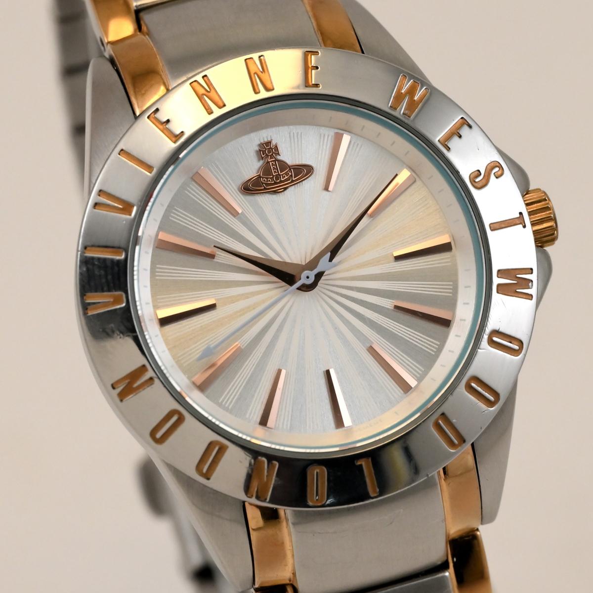 

[Б/У] Vivienne Westwood Двухцветный браслет 34 мм VV099RSSL Унисекс часы с коробкой