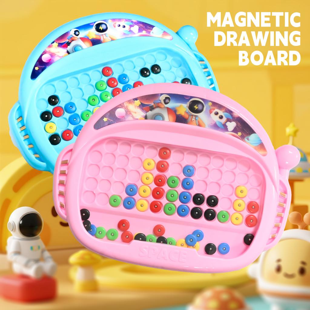 Children's Magnetic Doodle Board with Pen & Beads Drawing Toy for Kids Educational Boy Girl Montessori Educational Toys Gifts