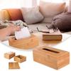 Home Fashion Table Decoration Desktop Organizer Bamboo Square Napkin Holder Tissue Rack Tissue Holder Storage Box