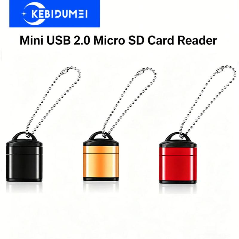 Mini USB 2.0 Micro SD Memory Card Reader High Speed Adapter with Keychain Portable Card Reader Laptop Accessories