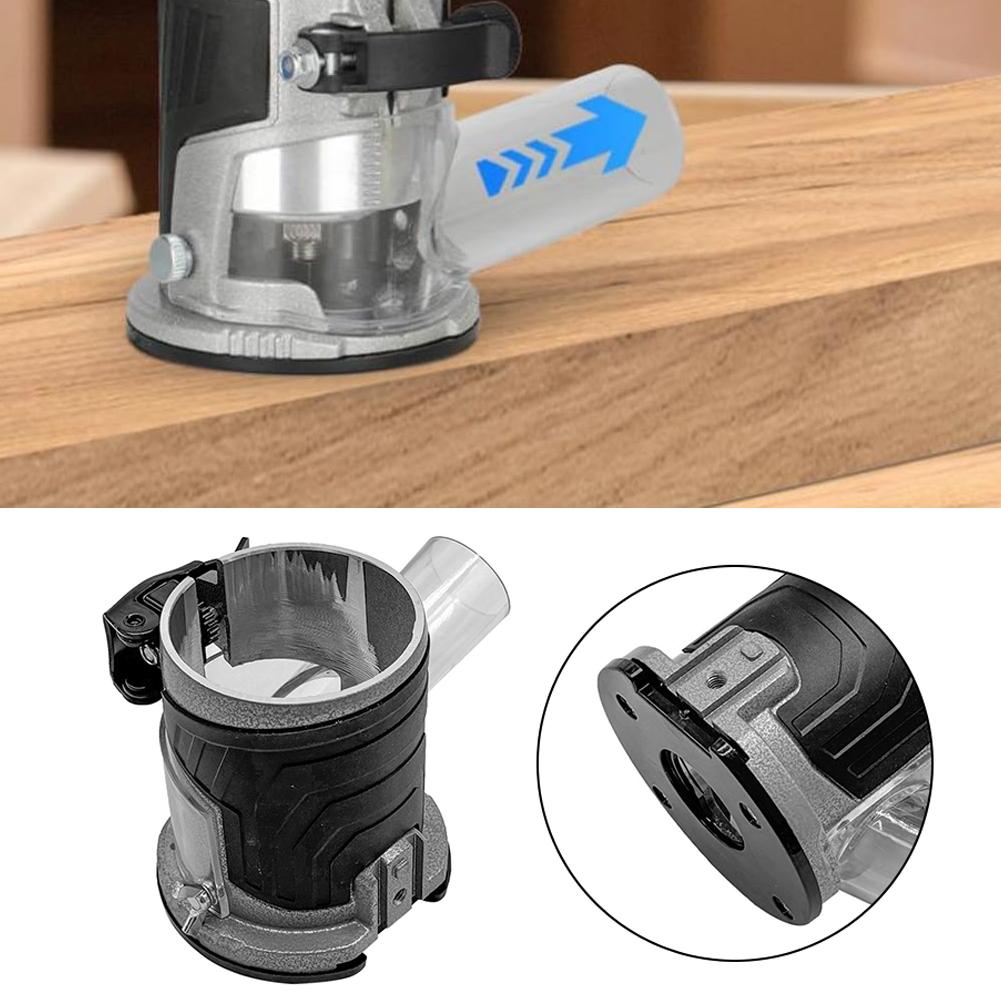 Aluminum Alloy Edge Trimming Machine Cover with Transparent Shield and Vacuum Dust Collection for Precision Work