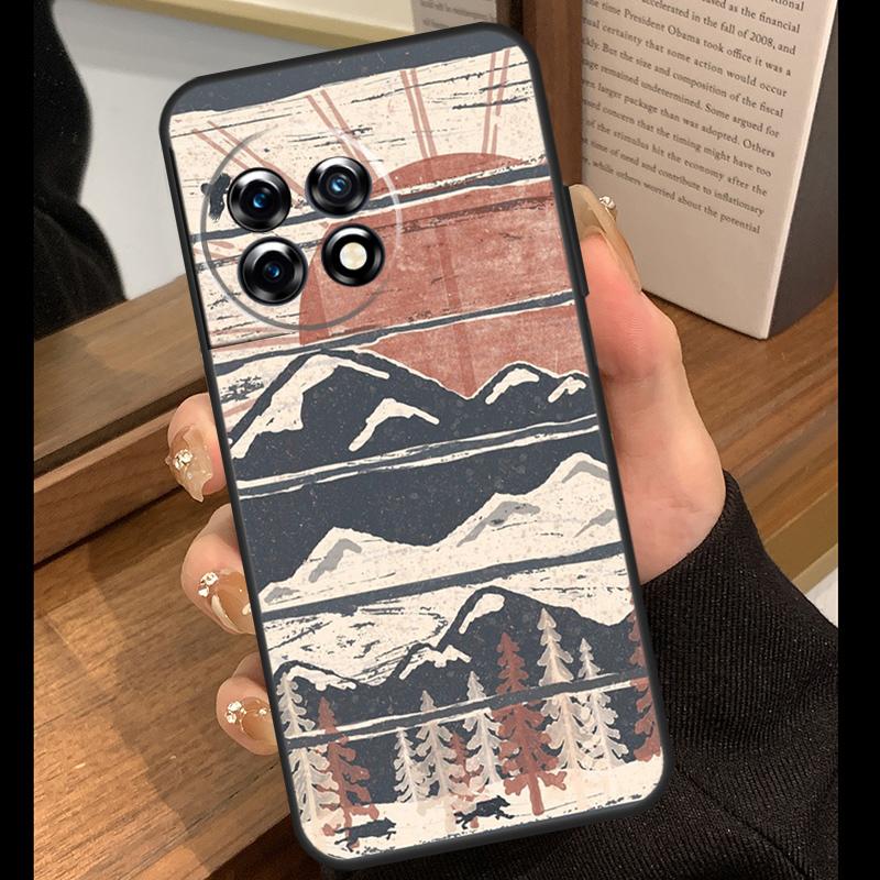 Wild MountainsMoon Lake Case For OnePlus 15 13 12 11 10 15R 13R 12R 10T 13T OnePlus Nord 5 CE 4 3 Lite N20 N30 Cover