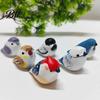 Hand-painted Bird Decor Handmade Figurine Wooden Carving Statue Miniature Wildlife Sculpture for Natural Brushstroke Art Living Room Office Desktop TV