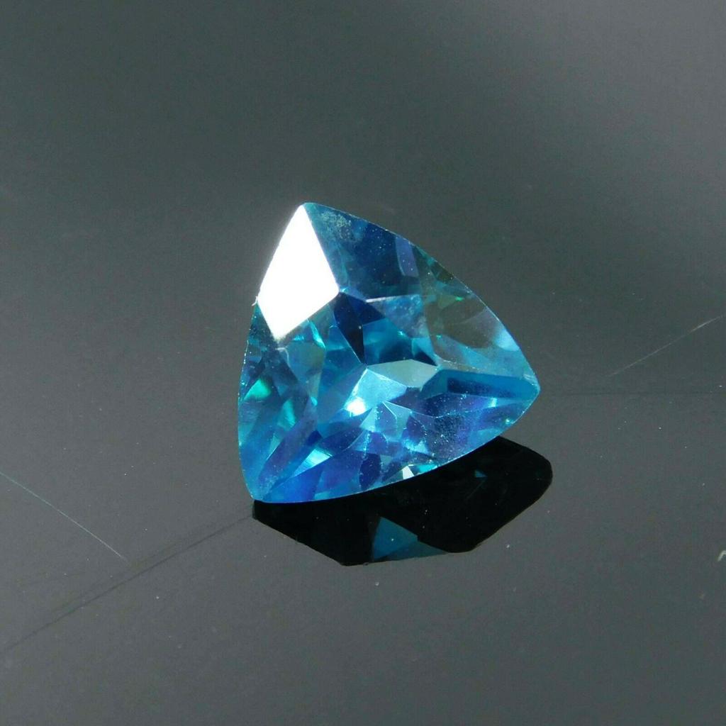 2 Ct Natural Montana Sapphire Trillion Cut Certified Loose Gemstone Royal Color A-515