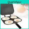 Non Stick Four Hole Pancake Maker- Hassle-free Breakfast Cooking With Comfortable Handles