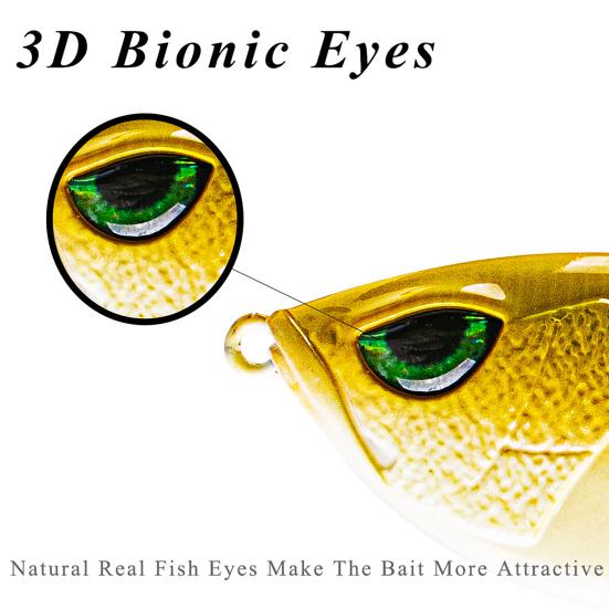 Fishing Bait with Treble Hook 3D Eyes Realistic Looking Bright Colors Natural Swimming Posture Hard Bait Artificial Lure