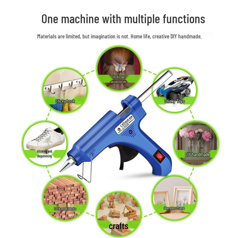 Popular 20W Hot Melt Glue Gun for DIY Jewelry and Crafts with Glue Sticks