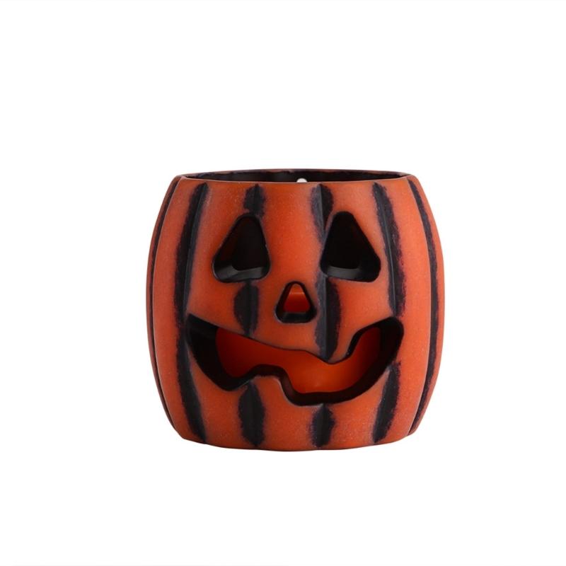 

Halloween Decoration Pumpkin Desk Lamp With Flameless Candle Illuminated Pumpkins with LED Light for Table Ornament 1