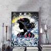 Disney Diamantmalerei Schneewittchen Silhouette Stil Kunst Illustration 5D Kreuzstich Hängendes Druck 5D Puzzle Mosaik Stickerei Heimdekoration