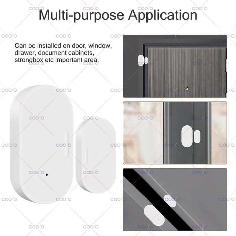 Tuya Smart Home Zigbee Door Sensor Alarm Window Door Open/Closed Detectors Security Protection Smart Life Voice for Alexa Google