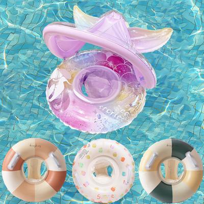 Bóia de Natação para Bebê Brinquedo Anel de Natação Inflável Assento Flutuante de Segurança com Cobertura Criança Verão Água Piscina Equipamento de Brincadeira Brinquedo de Praia