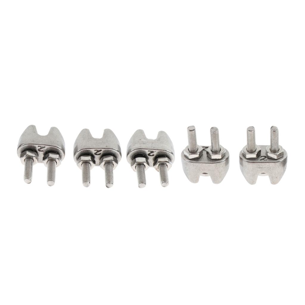 304 Stainless Steel M3//M5/M6 Bolt Saddle Clip Clamps Rope Clips 2mm /3mm /4mm /5mm /6mm /8mm