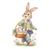 Easter Rabbit Egg Flower Static Window Sticker Glass Door Showcase Decor