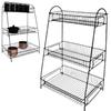 Standhylde Krydderiarrangør Metal Krydderidåse Sort Organizer