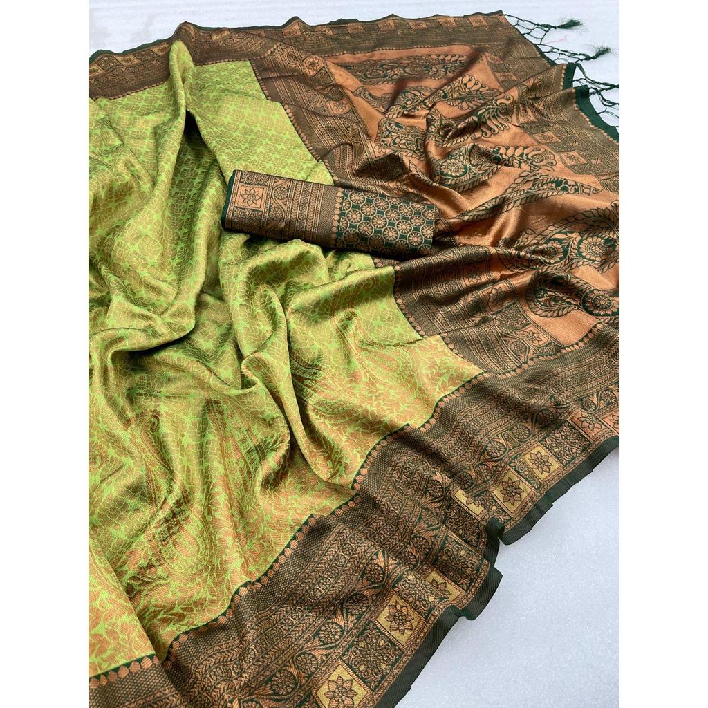 This Beautiful Saree Is Elegantly Decorated with Gorgeous Solid Jacquard Weave That Gives a Perfect Look To the Outfit.
