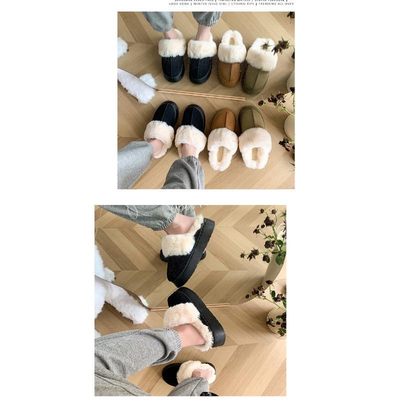 Winter New Snow Shoes Plus-size Flat Short Shoes for Women with Fleece and Thickened Warm Snow Boots for Women