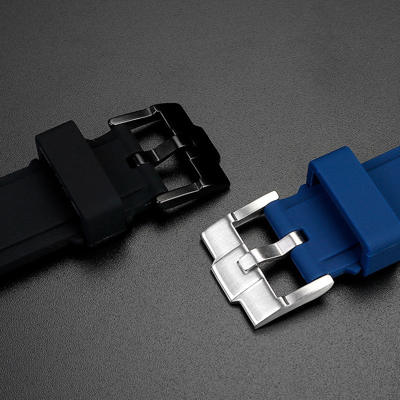 Bracelet de montre convexe Bracelet en silicone pour timex T2N738 T2N739 T2N720 T2N721 T49706 Bracelet de montre à boucle déployante Bracelet en caoutchouc 24X16mm