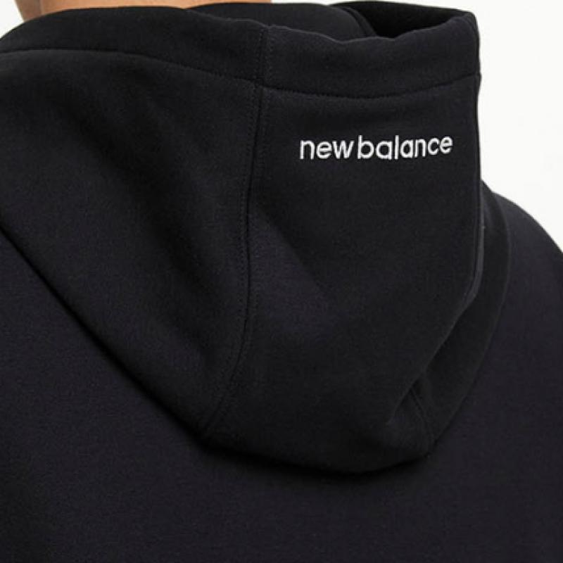 New Balance Nbn0f11203 Uni Essential Small Logo Hoodie  Black
