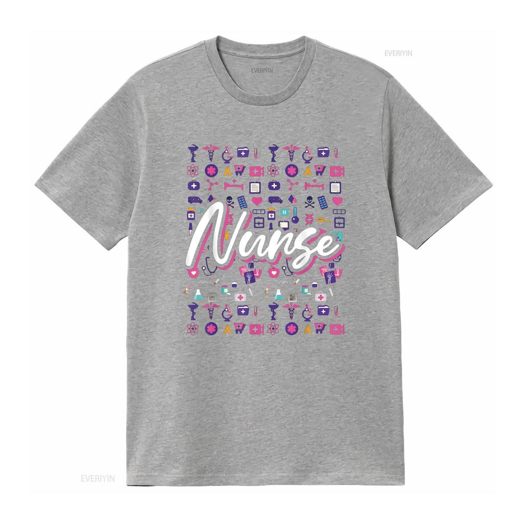 Nurse T Shirt Vintage Washed Slightly Homme Top For Everyday Wear Fashion Streetwear Stylish Graphic Unisex Breathable Soft