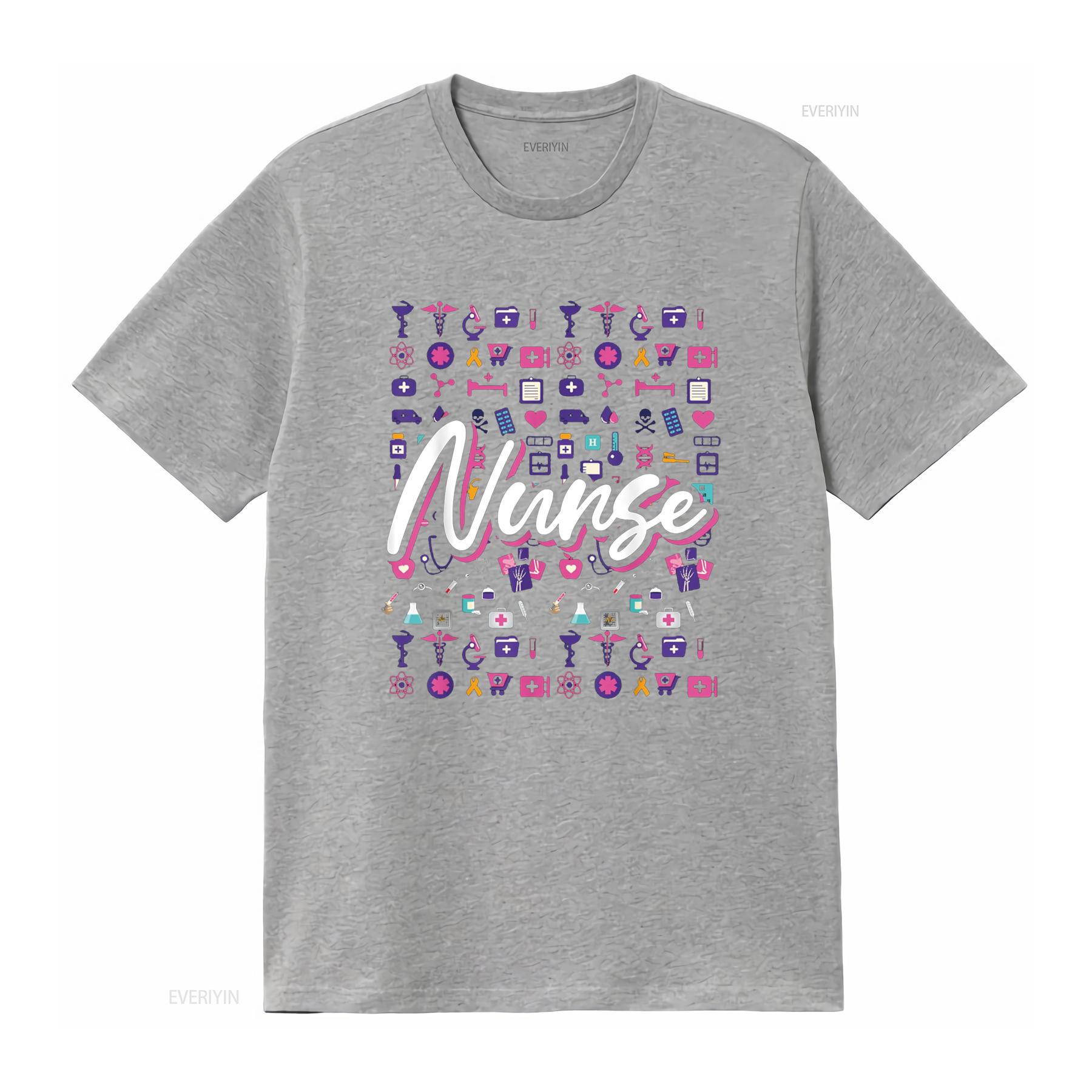 

Nurse T Shirt vintage Washed Slightly homme Top For Everyday Wear fashion streetwear Stylish graphic Unisex Breathable Soft S