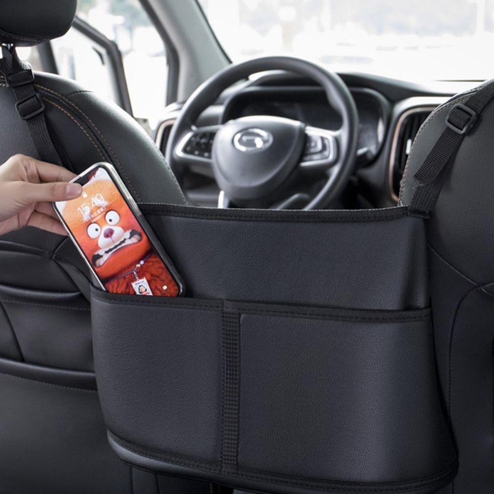 Gap Filler Bag Leather Car Handbag Holders Seat Middle Hanger Storage Bag  Car Organizers