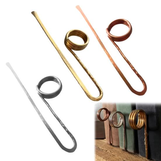 

2 Pcs Copper Book Holder Ring Bookmark Metal Thumb Book Page Holder Finger Ring Book Opener Reading Accessory for Bookworms Book Lovers B