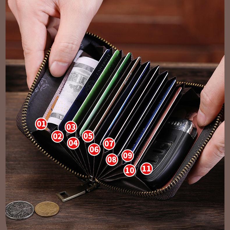 BULLCAPTAIN Leather Men's Key Bag Wallet  Fashion Storage Bags Car Cover Compact Mini Card Holder Coin Purse Man Butler Keychain