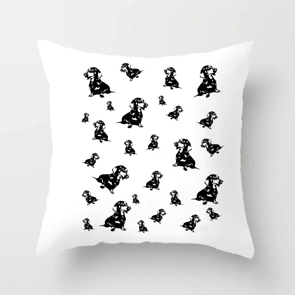 Dachshund Cushion Cover Kids Gift 45x45cm Cute Dog Animals Puppy Pillows Covers Sausage Throw Pillow Cases Custom Pillowcase