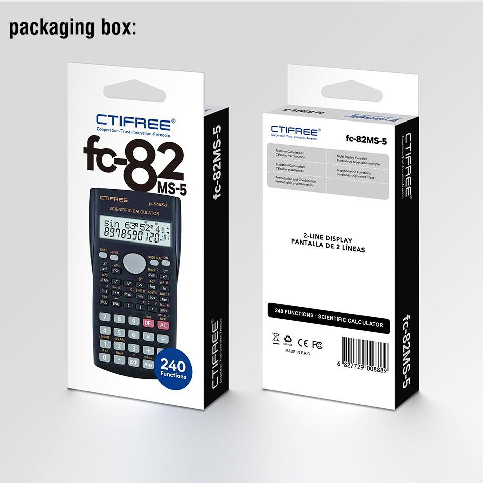 FC82MS-5 Scientific Calculator: 240 Functions for Students, Exam-Ready with Custom Logo