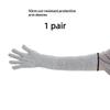 HPPE Level 5 Cut Resistant Arm Sleeves 1 Pair Anti Puncture Safety Sleeve for Glass Handling Construction Repair Work