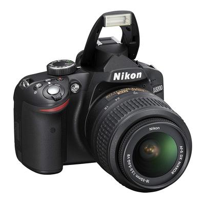 Nikon Appareil photo reflex numérique D3200 Kit objectif DX NIKKOR VR inclus Noir D3200LKBK AF-S 18-55mm f/3.5-5.6G