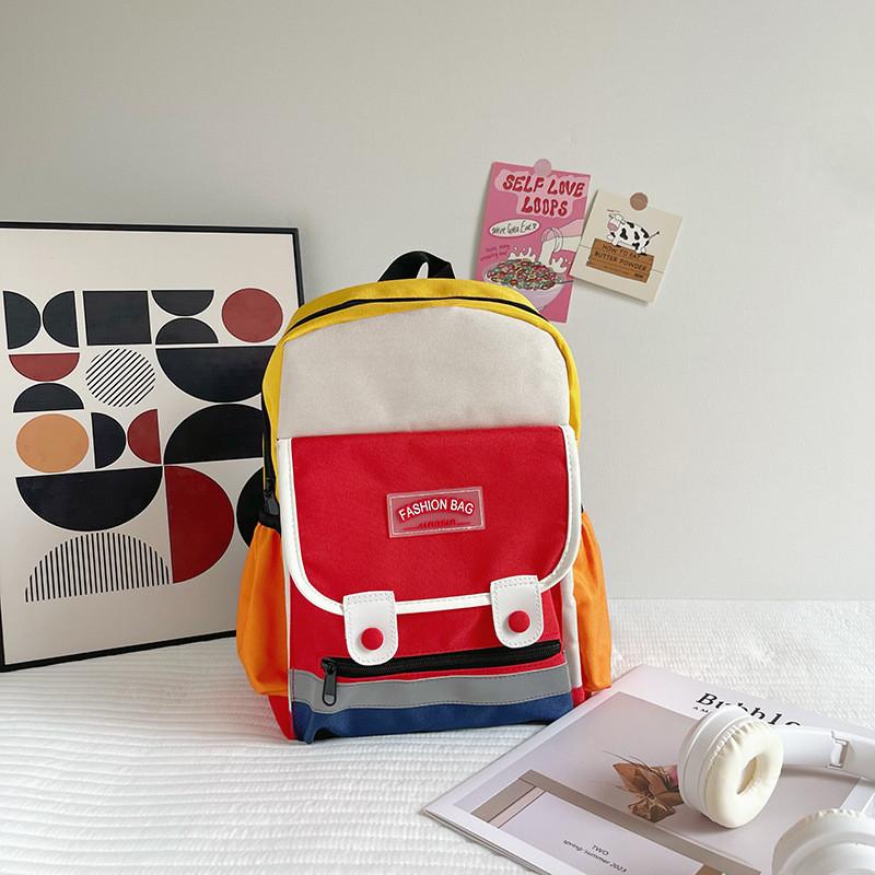 Adorable Korean Style Large Capacity Canvas Backpack For Kids Boys And Girls