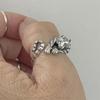 Adjustable Animal Style Ring Ancient Gold Silver Opening Ring Fierce Tiger Ring  Men and Women