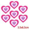 10PCS Wholesale Pink Bow Crown Lips Embroidery Patches For Clothing DIY Thermoadhesive Patches On Clothes Iron On Patch Backpack