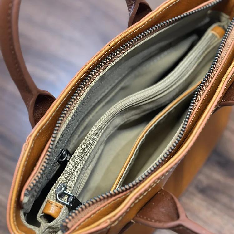 Johnature Small Bag Versatile Shoulder Crossbody Bag Simple Handbag Commuter Genuine Leather Women's Bag