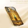 Pfauenfeder-Druck Handyhülle für Galaxy S26 S25 S24 S23 Ultra S22Ultra S20Ultra 56 A72 A73 5G Gehärtetes Glas Schutzhülle