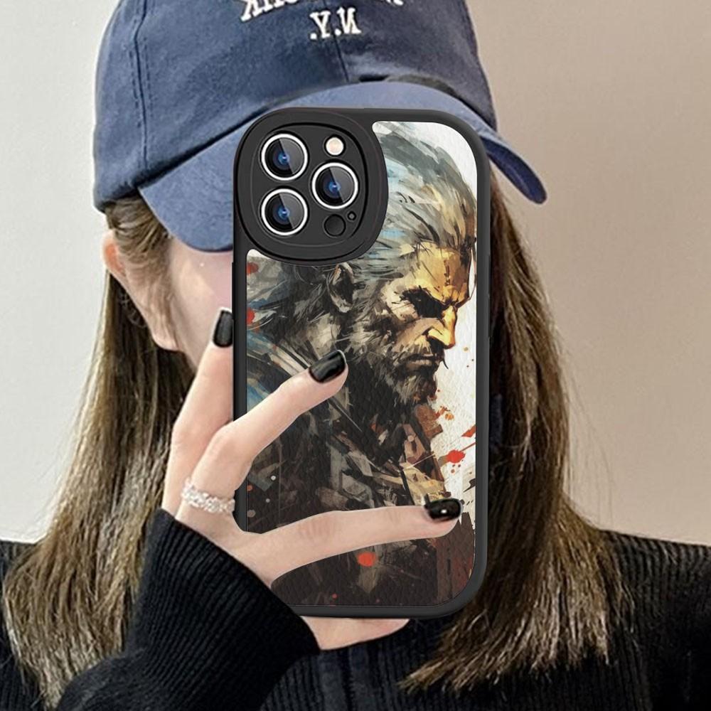 M-Metal Gear S-Solid Game Phone Case Hard Leather For IPhone 16 15 14 13 12 Mini 11 14 Pro Max Xs X Xr 7 8 Plus Fundas