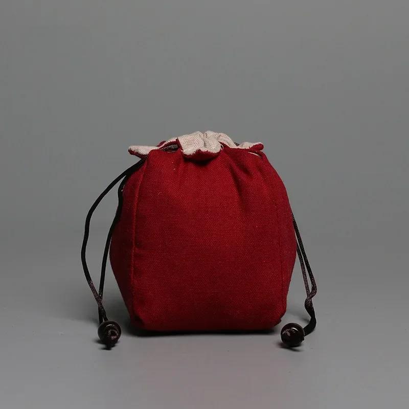 Thickened Storage Bag Ceramic Covered Bowl Teacup Travelling Drawstring Bags Multi-functional Medium Teapot Cloth Pouch
