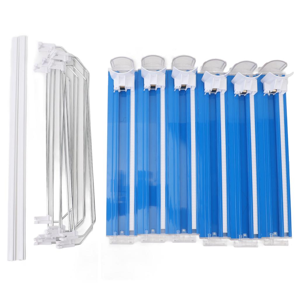 Drink Organizer for Fridge 6 Rows Adjustable Dampening Pusher Glide Soda Can Dispenser WIth Dampener For Beer Beverages