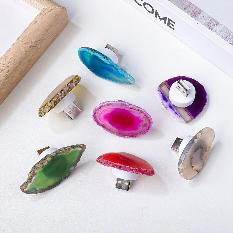 1Pcs Natural Agate Geode Polished Irregular Crystal Slice Brazil Healing Reiki Stone Quartz Pendant Mineral Home Decor 3-5cm