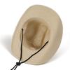 Retro Ein-Wort-Zylinderhut Western Cowboy Strohhut Vielseitiger Jazzhut Frühling und Sommer Herren- und Damen-Outdoor-Sonnenhut