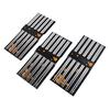5 Pairs Metal Non-slip Design Stainless Steel Square Chopsticks Chinese Stylish Healthy Light Weight Chinese Chopsticks